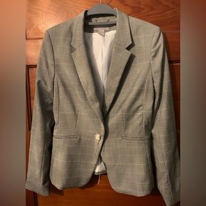 Women’s H&M Grey Plaid Blazer size 6 NEW
